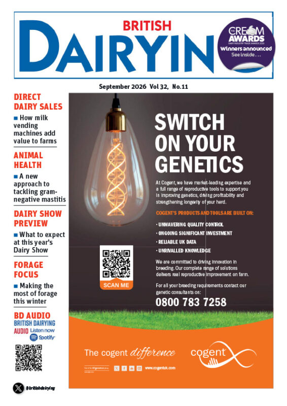 Cover image of the September 2026 edition of British Dairying magazine